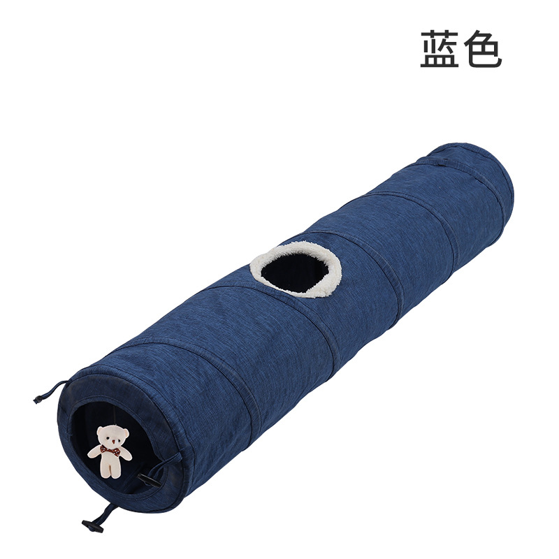 Suministros para mascotas Amazon nuevo lienzo resistente a los arañazos gato recto túnel juguete plegable gato túnel gato juguete