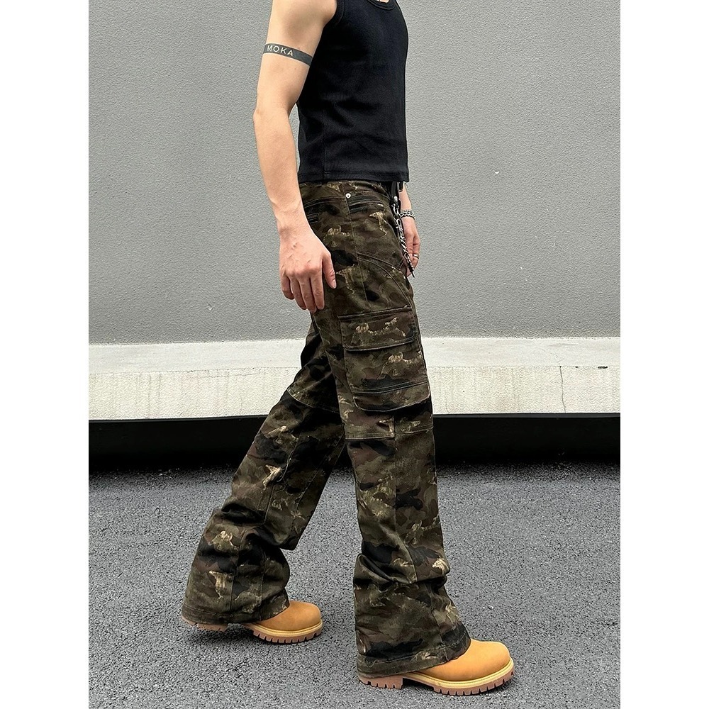 Pantalones de Mezclilla Camuflados para Hombre de Algodón, Bolsillos Múltiples, para Uso Diario image 5