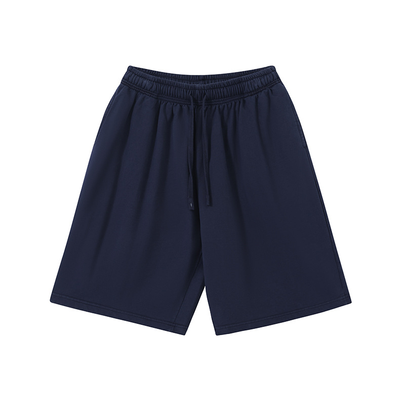 Retro pan blanco lavado pantalones cortos para hombres 2025 colorido cruzado pantalones de cinco puntos sueltos pantalones casuales ha hecho pantalones viejos