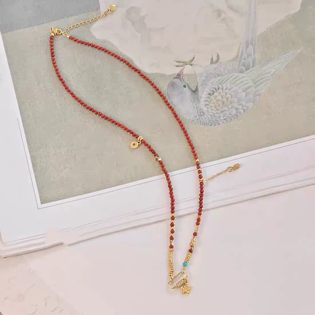 Ожерелье Nanhong, популярный многокруглый браслет для знаменитостей в год рождения, съемный золотой ремешок с подвеской, свитер, поглощающий золото.