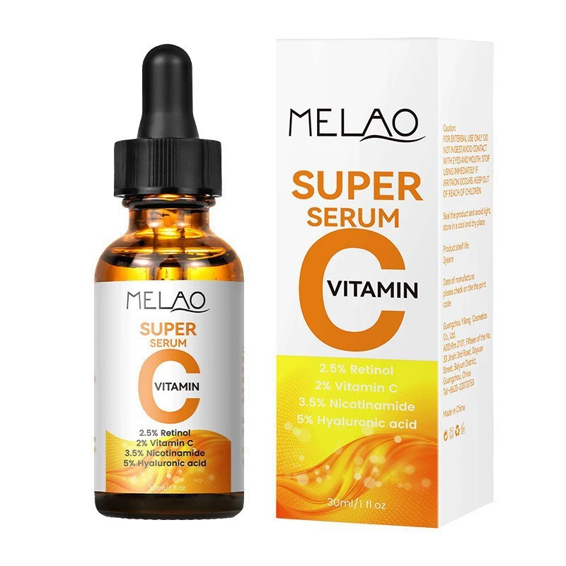 Сыворотка для лица MELAO, ниацинамид 5% с гиалуроновой кислотой и витамином C, 30 мл прозрачная эссенция