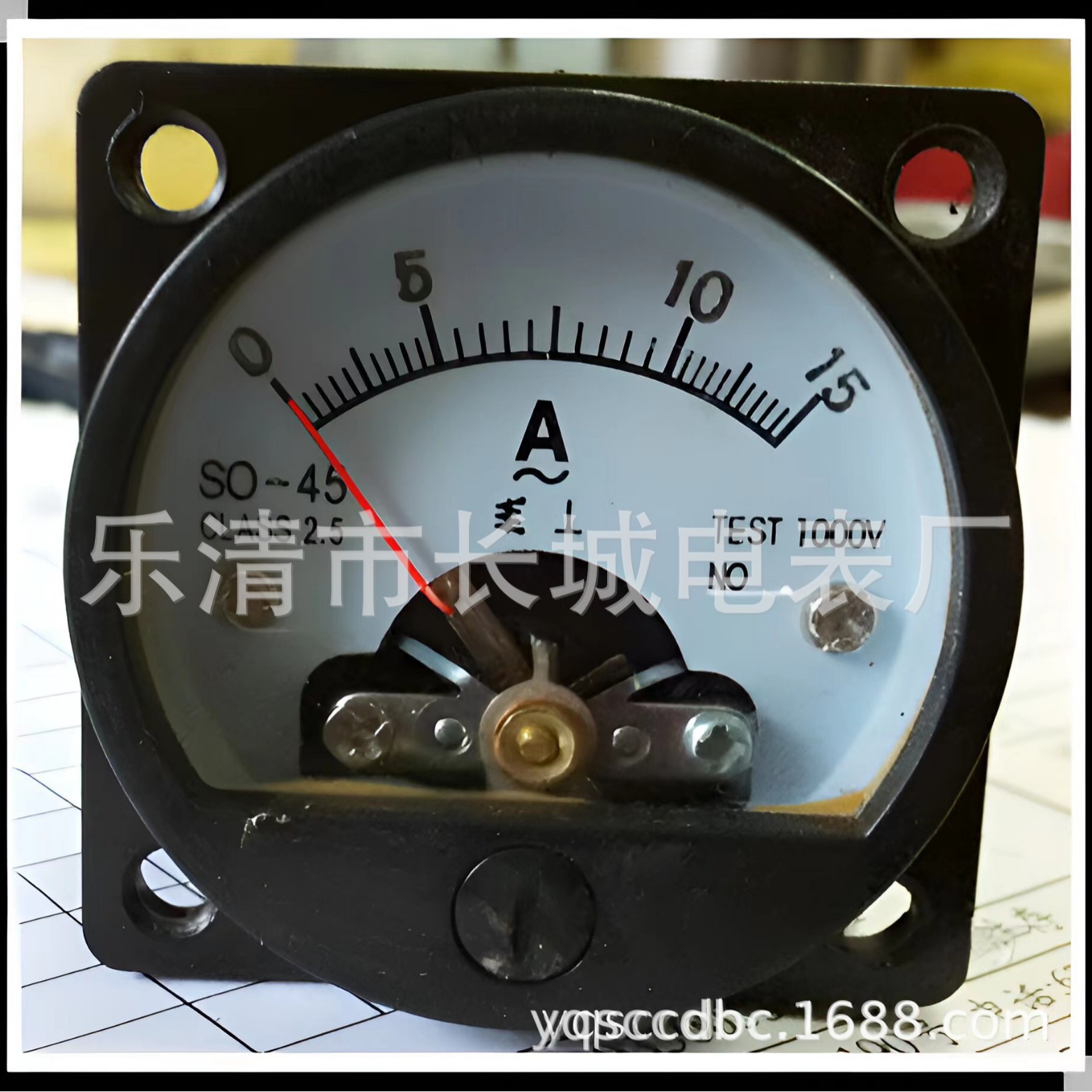 长城电表厂 SO-45 15A 交流指针电流表 47.5*47.5