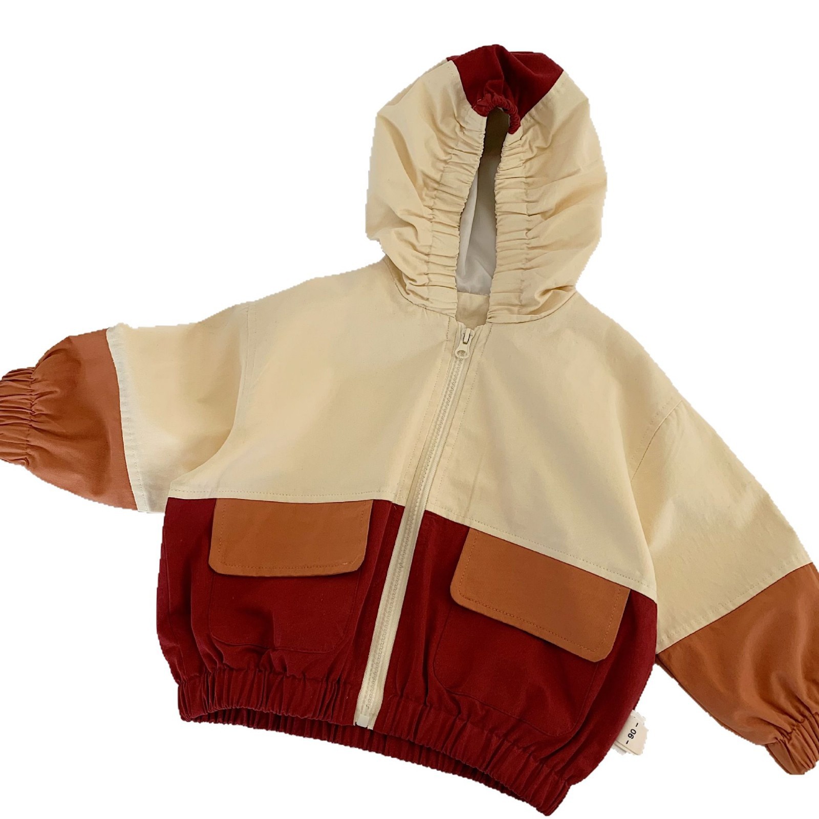 Mai Bao chaqueta infantil 2025 primavera nueva camiseta con cremallera encapuzada para niños y niñas primavera y otoño ropa de moda coreana