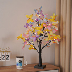 New Cross-border LED Birch Tree Colorful Butterfly Christmas Tree Lamp Decorative Ornament Manufacturer Direct Sale