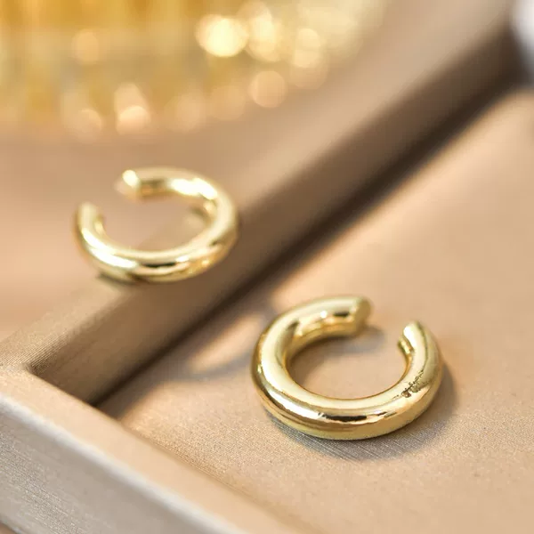European and American Fashion C-Shaped Ear Clips Without Pierced Earrings for Women, Simple and High-End Earrings, Cross-Border Trendy Earrings and Ear Bone Clips