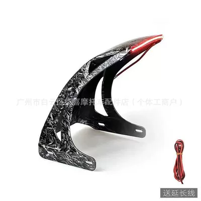 Generation/M95C Modified Flat Fork – Mudguard - carbon-fiber-broken-carbon-front-section-red-light