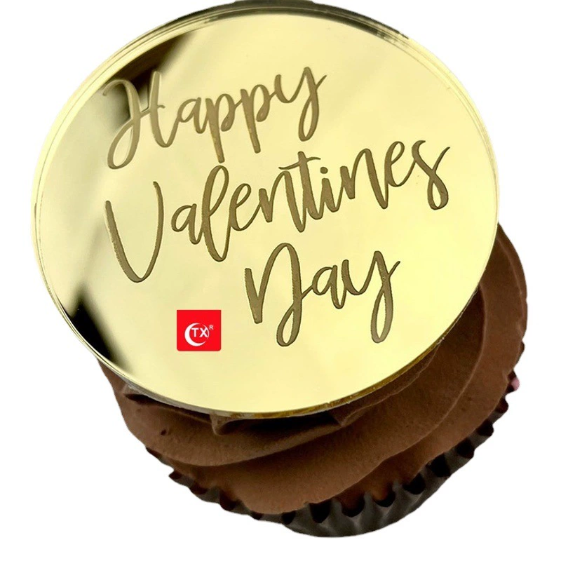 Акриловая вставка для украшения торта День Святого Валентина, Любовное предложение, реквизит, десертный стол, украшения в форме сердца, вставка для чашки, новая рекомендация