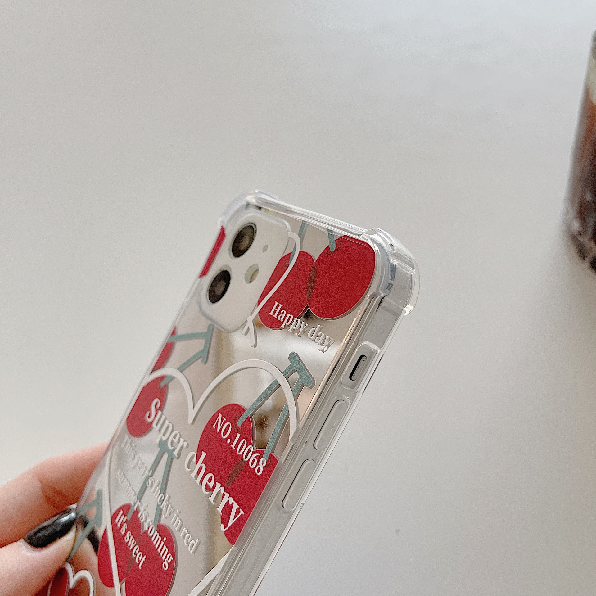 40g Weight Huawei, Xiaomi, iPhone Applicable Brands Phone Cases Classification tpu Material Cherry Pattern Sweet, Simple Style Style Painted Craft Tpu Cherry Painted Sweet Simple Style Phone Cases Phone Accessories 4
