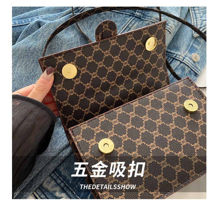 The 2024 new women's bag features a high-end texture, a niche and fashionable style, a retro and versatile small square bag, and a hand-held shoulder crossbody bag Item Picture