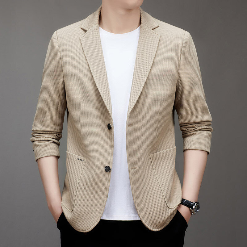 2025 Explosions Spring New Business Casual Suit Jacket Men's Two Buckle Slim Fit Suit Single Western Fashion