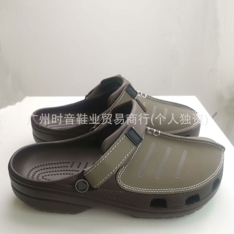 新款3代尤肯商务休闲牛皮洞洞鞋 波哥达优肯4代防滑透气沙滩凉鞋|undefined