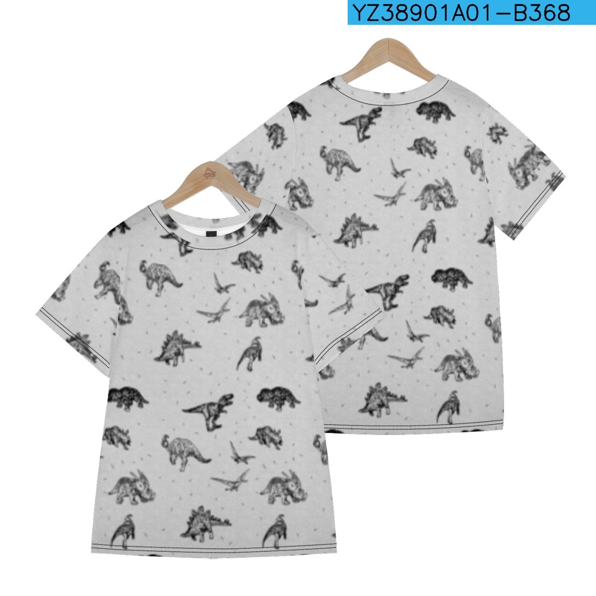 2022新款亚马逊 跨境 视觉艺术 创意休闲潮流男3D印花短袖 T恤