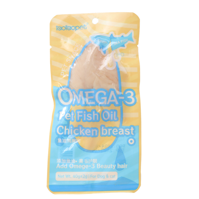 Pet cocinado pechuga de pollo alto en proteínas aceite de pescado cabello brillante gatitos entrenamiento de pollo cocinado recompensas perros bocadillos de pollo