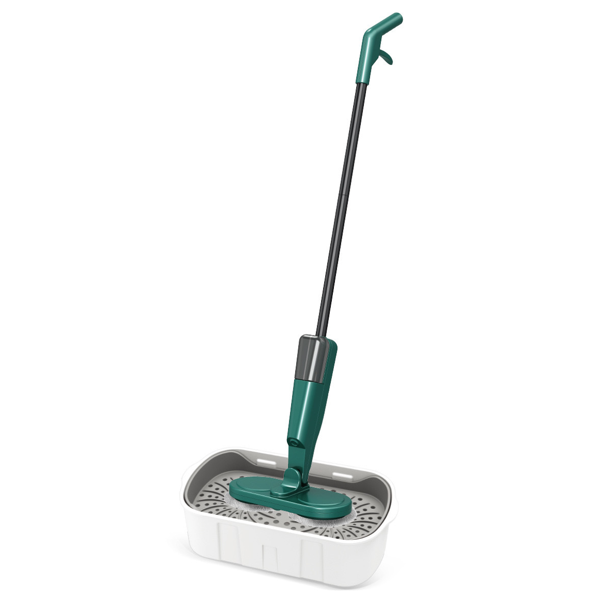 S5 water spray electric mop [green] + no-wash basin