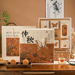 新しい 8 個 50-100 グラム Mengdie 中秋月餅包装ギフトボックス氷皮広東月餅包装箱空箱