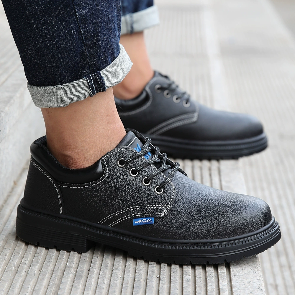 Обувь для охраны труда, водонепроницаемая мужская обувь с защитой от ударов и проколов, со стальным носком, износостойкая защитная обувь для стройплощадки, защитная летняя рабочая обувь из воловьей кожи