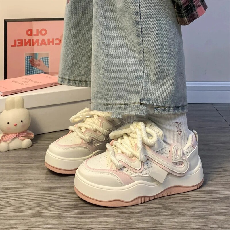 Girls' Sneakers Cute Low-Top Soft-Soled Versatile 2024 Casual Pink Trendy Campus Shoes Single Shoes Girls' Sneakers Cute Low-Top Soft-Soled Versatile 2024 Casual Pink Trendy Campus Shoes Single Shoes