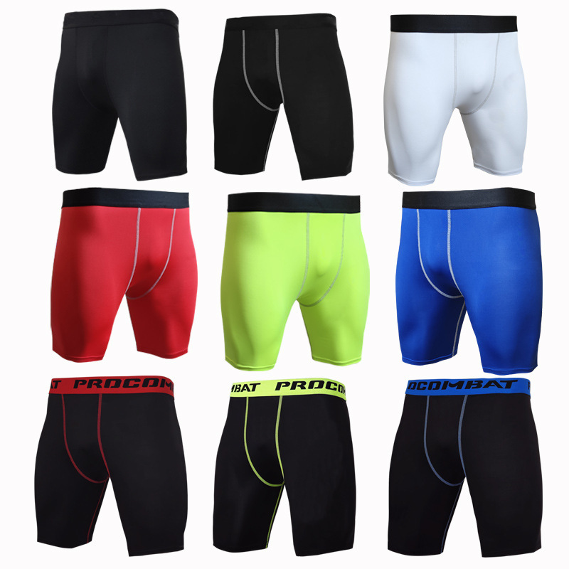 Sports tight shorts men's basketball running five leggings fitness training elastic support breathable shorts wholesale