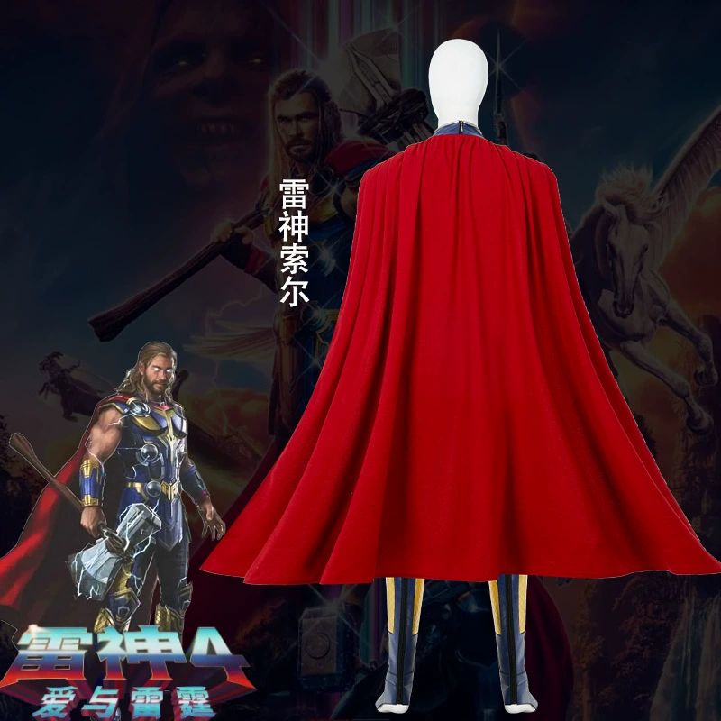 Платье Тим Thor 4 Thor Fur Collar Love and Thunder Thor Cos Costume Character Same Style Cosplay Full Set of Costumes