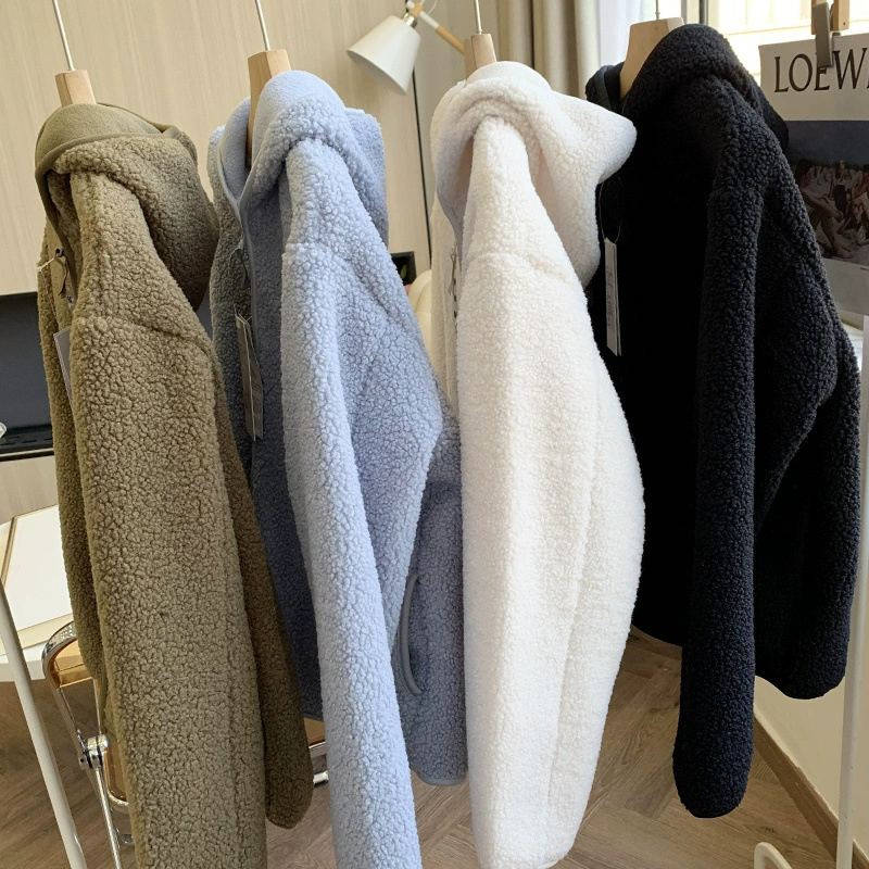 Quality warm velvet jacket with hood