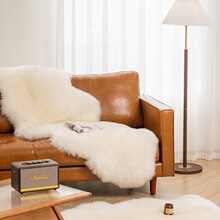 羊毛沙发垫坐垫床边卧室北欧ins风搭毯毛毛毯皮毛一体地毯C&