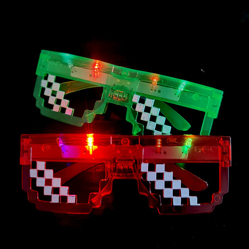 Amazon Mosaic Creative Luminous Glasses Personalized Party LED Toys Mosaic Glasses Street Stall Products