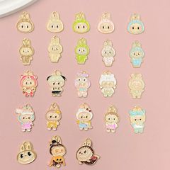 漫画ラブブ合金ペンダントアニメ合金オイルドリップジュエリーアクセサリー DIY イヤリングブレスレットキーホルダーペンダント