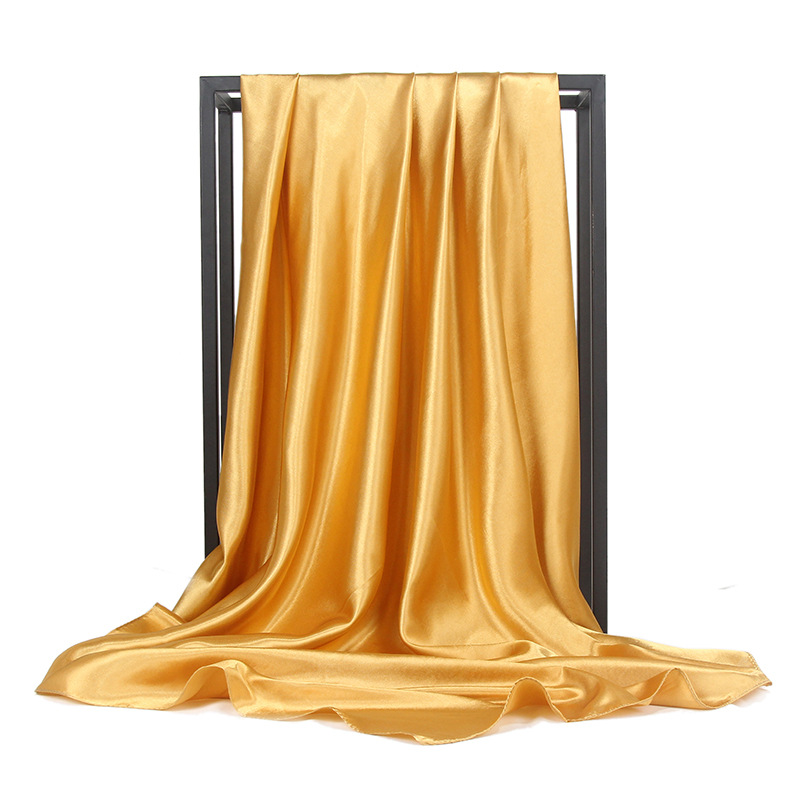 Frau Elegant Basic Einfacher Stil Einfarbig Satin Satin Drucken Seidentuch display picture 1