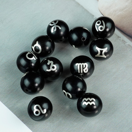 Black Sandalwood Beads Scatter Bracelet Scatter Beads Scatter Batch Matching Beads Purple Sandalwood Inlaid Silver Accessory Star Chain Accessories Wholesale