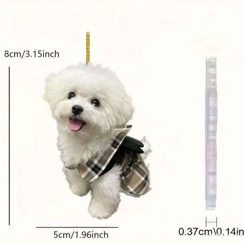 2dアクリルかわいい子犬の祝日プレゼントペンダントクロスボーダー自動車内バックミラー装飾ストラップバックパックペンダント|undefined