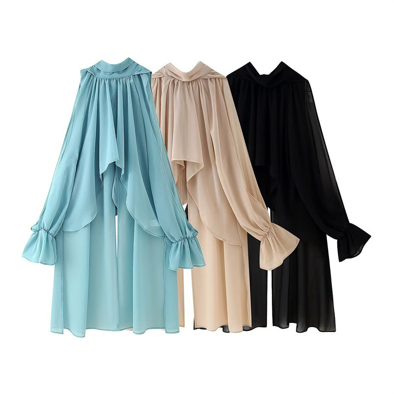 summer fashionable elegant long shiffon long-sleeve