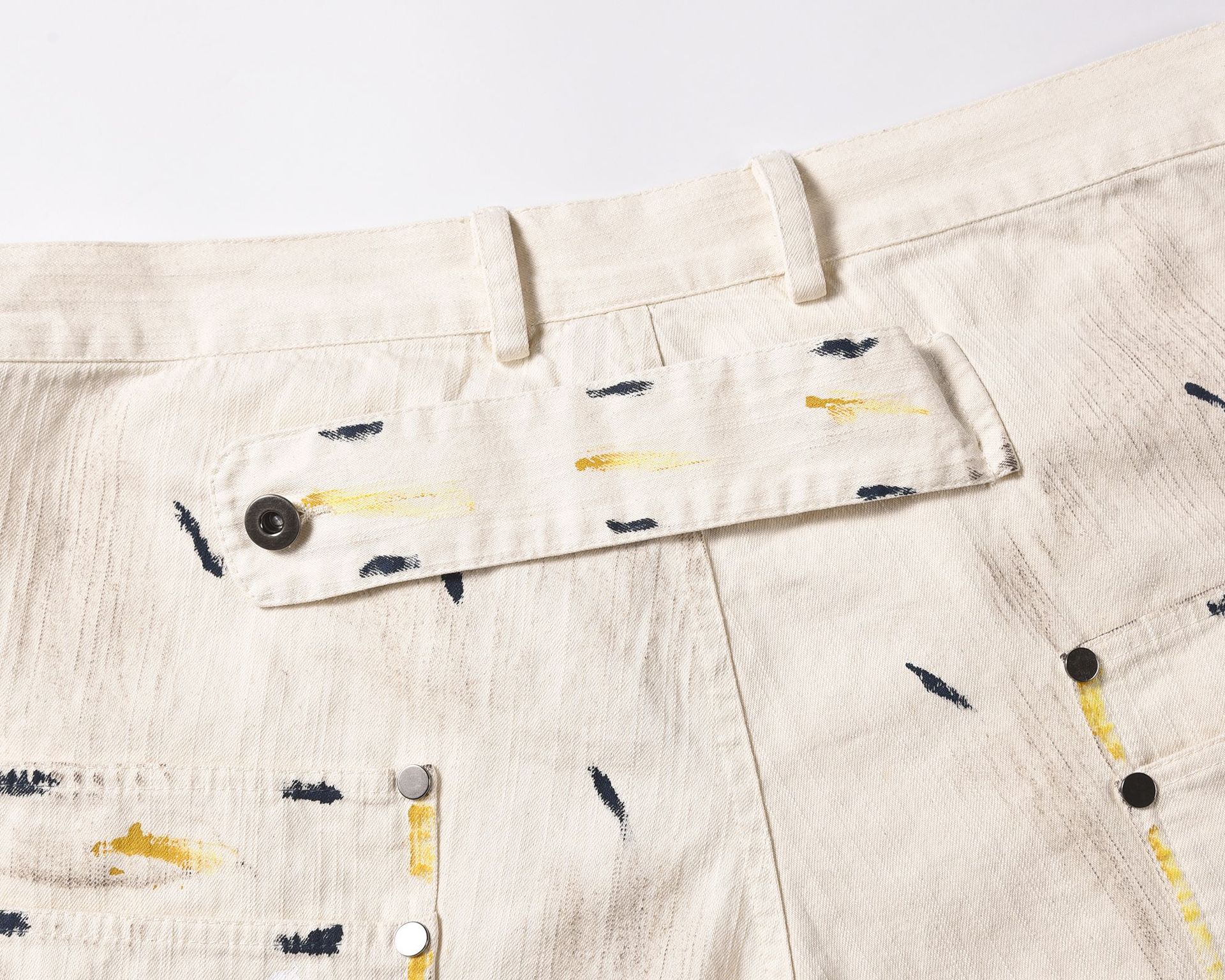 Men's Clothing high street washed loose wide leg 3 painter pants stacked jeans _voghion.com