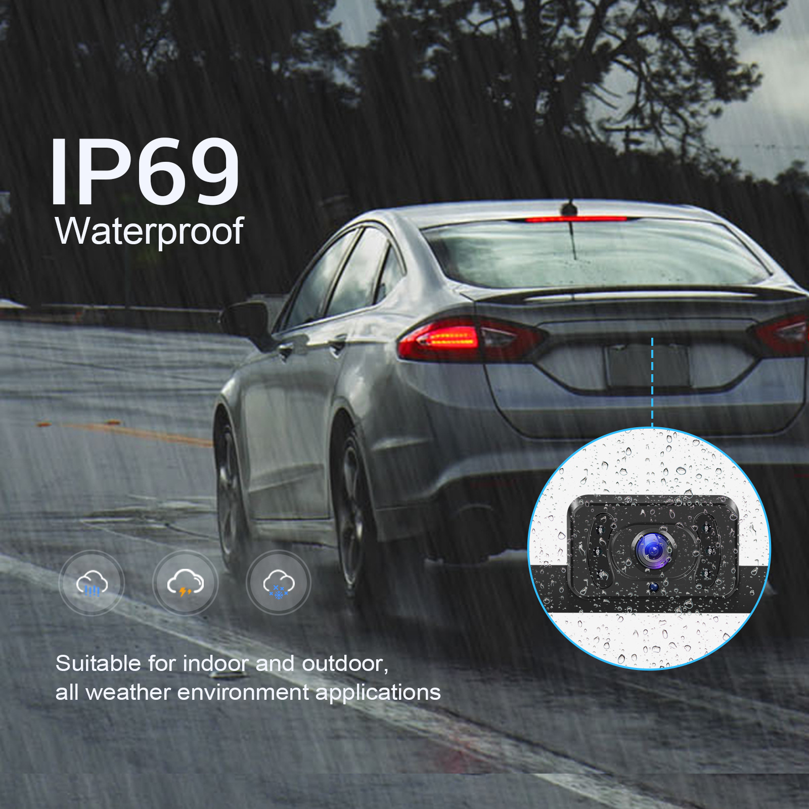 Cross-border 5inch HD AHD Car Monitor Digital Wireless Single-Channel Video Input Reverse Rearview Camera