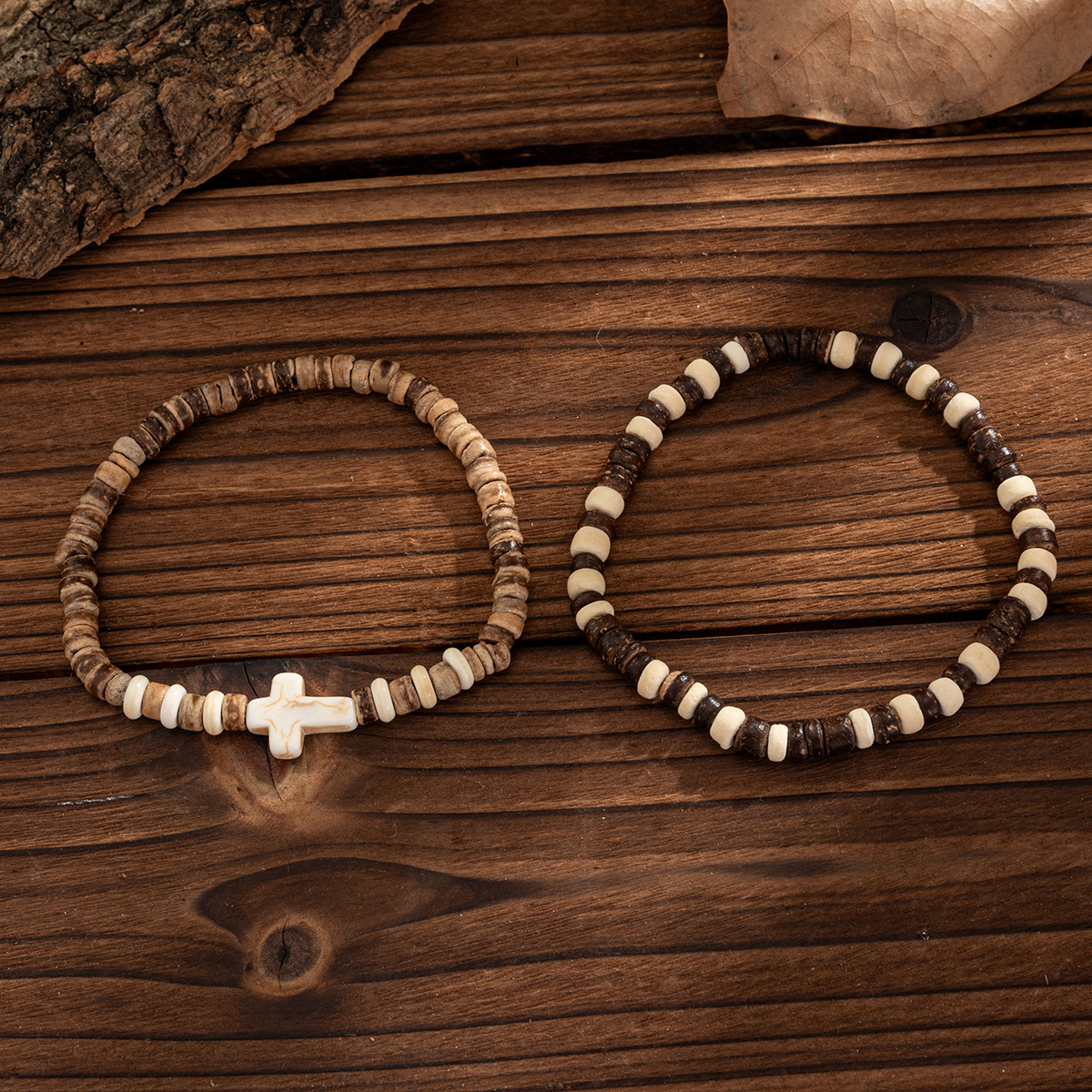 All Seasons Season Men's Gender Vintage Style Round Wood Men's Bracelets Men Beaded Bracelets