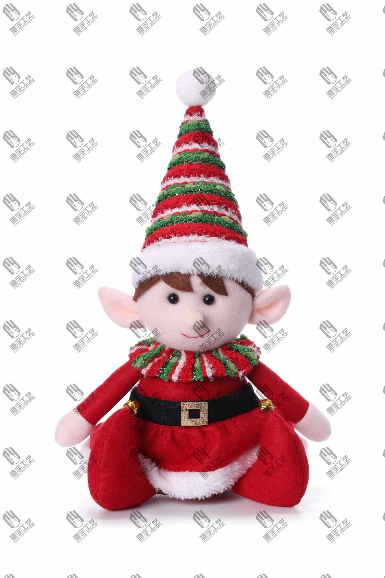 Navidad una variedad de tela roja y verde de piernas largas muñecas elfos retráctiles para hombres y mujeres muñecas elfos decoraciones de Navidad