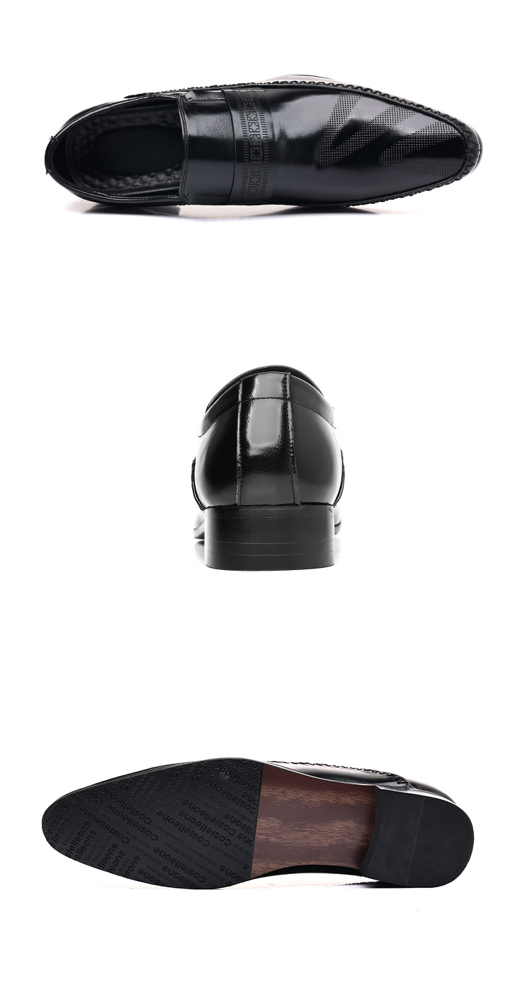 Leather shoes men's summer new breathable new business formal men's casual shoes_voghion.com