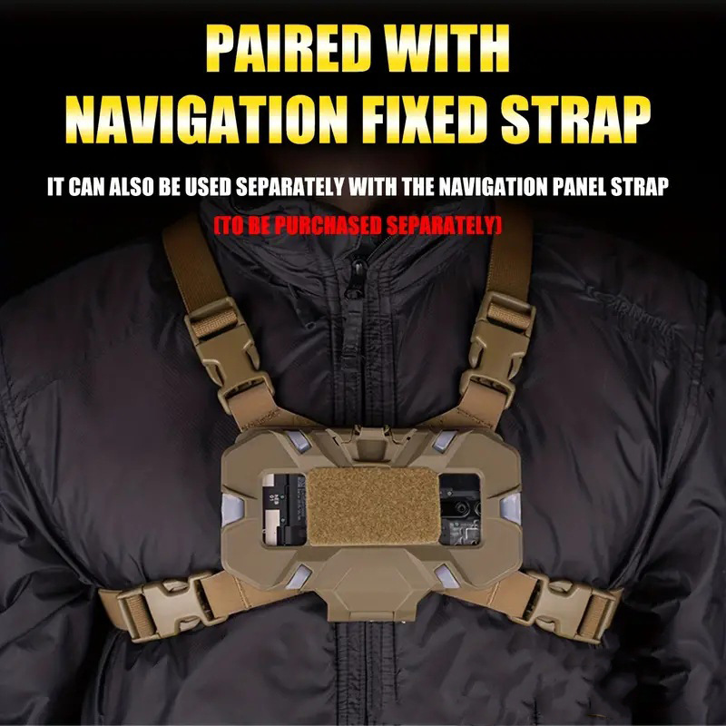 Chaleco táctico MOLLE montado al aire libre fan de pecho colgante de pecho general placa de teléfono móvil portador tablero de navegación plegable