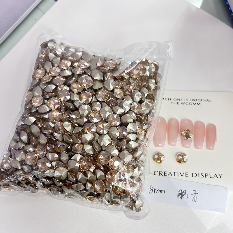 [KKK04-04] champagne fat Square 8 * 8mm