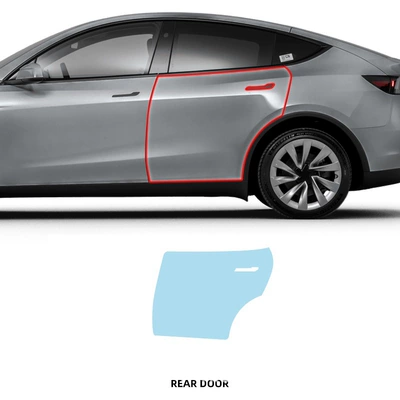 Car paint protective film imported invisible car clothing film - single-rear-door-tpu-transparent-protective-film-new-version-of-model-y-in-2025