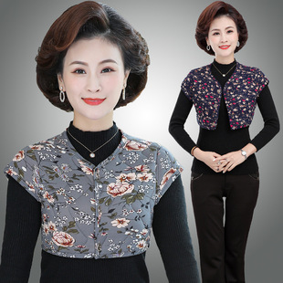 Middle-Aged and Elderly Autumn and Winter Clothing, Warm Shoulder Protectors, Cold-Proof Mother's Clothing, Camel Wool Neck Protectors, Short-Sleeved Vests for the Elderly, Shoulder Protectors, Waistcoats
