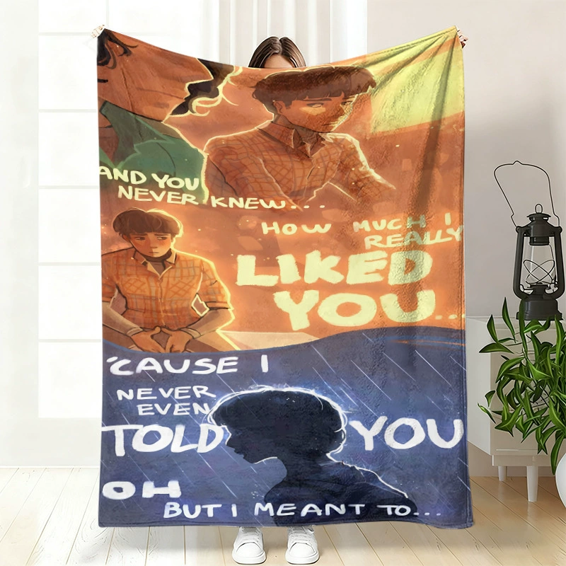 Плюшевая флисовая плед-одеяло BylerCP (в стиле Stranger Things), мягкий для отдыха, 70×100–150×200 см