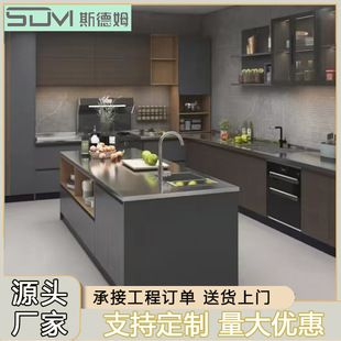Kitchen Cabinet Moisture-Proof Household 304 Stainless Steel Stove Cabinet Integrated Cabinet Storage Cabinet Custom-Made Mildew-Proof and Antibacterial