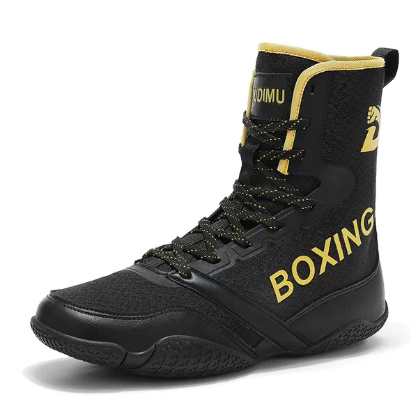 Shopping Mall Same Style Large Size 45-46 Boxing Shoes for Men, Professional Sports Competition Breathable Flat-Soled Fighting and Sanda Shoes, High Quality