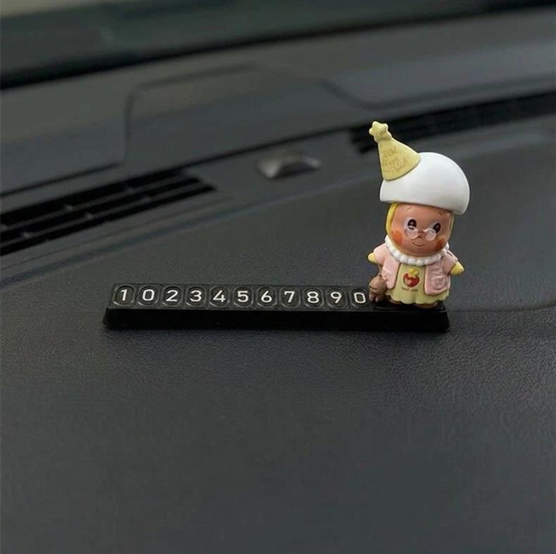 Cute Star-Shaped Car Temporary Parking Number Plate, Moving Car Card, Phone Number Plate, 2026 New Model, Internet Celebrity Girl Decoration