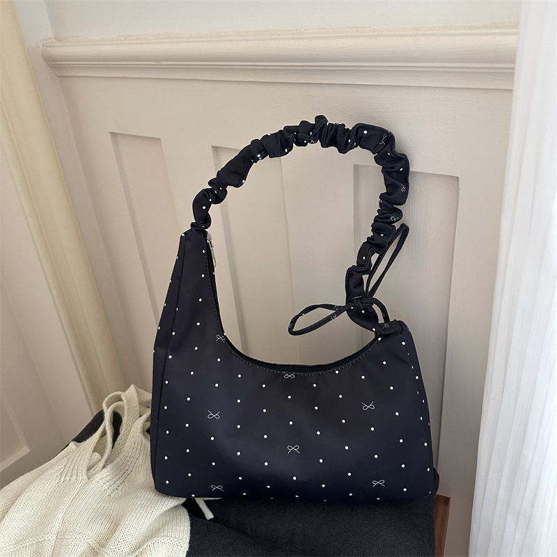 Bolsa tote da moda com estampa de laço para maternidade e ginásio_voghion.com