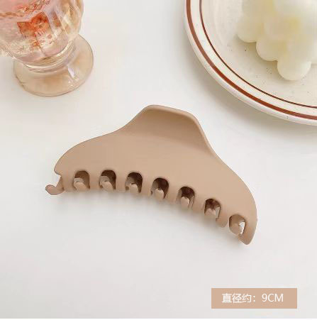 Horquilla de las mujeres espalda Cabeza esmerilado clip de pelo marrón horquilla Internet celebridad updo tiburón clip de alta calidad temperamento