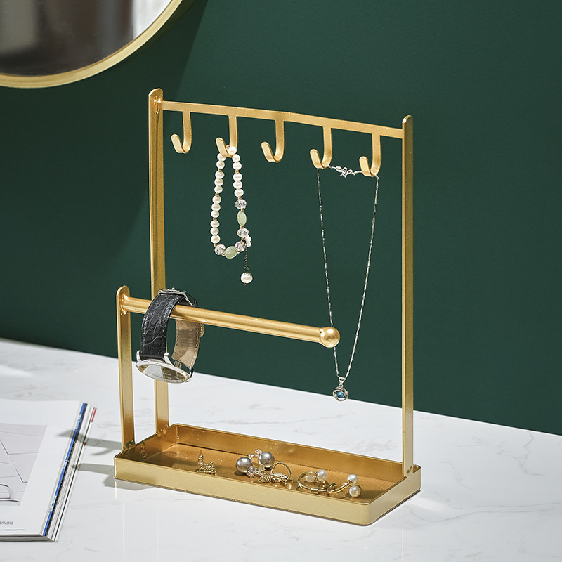 Estricta selección de puerta de entrada llave de joyería estante de almacenamiento de escritorio gancho de hierro forjado orejas collar de cuerda de joyería estante de almacenamiento