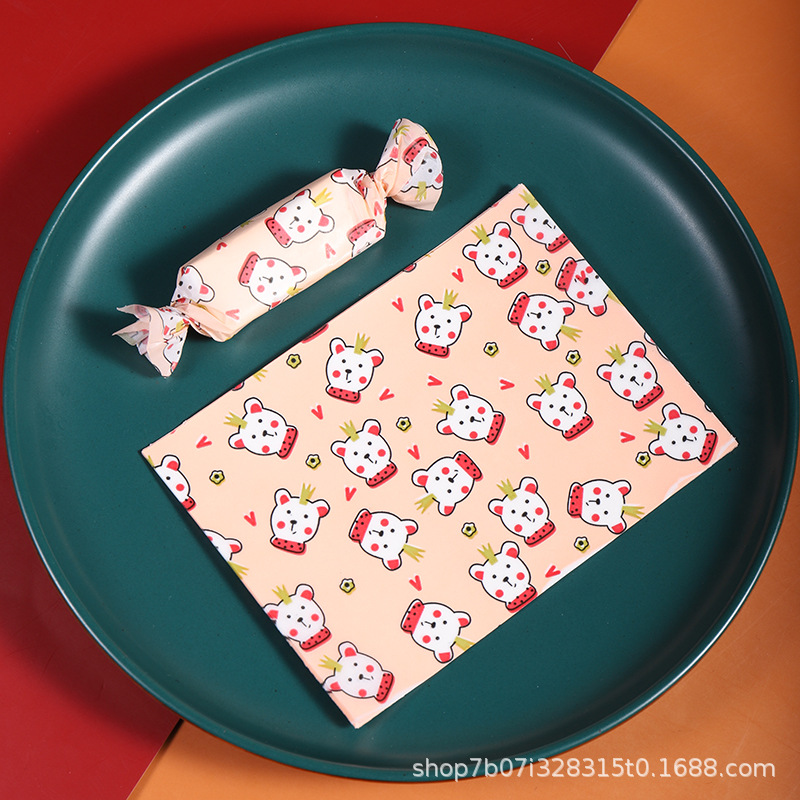 Papel de embalaje de papel de turrón embalaje de papel de caramelo embalaje de papel de turrón papel de caramelo de arroz glutinoso 100 piezas