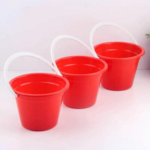 Plastic small red bucket kindergarten children's art painting pen washing art pen washing bucket paint mixing bucket strawberry small bucket