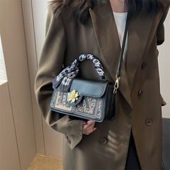 2024新款時尚小包包女包流行百搭斜挎包洋氣復古繡花手提包小方包